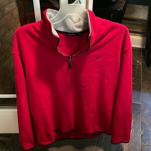 Nautical XXL Red Fleece 1/4 zip